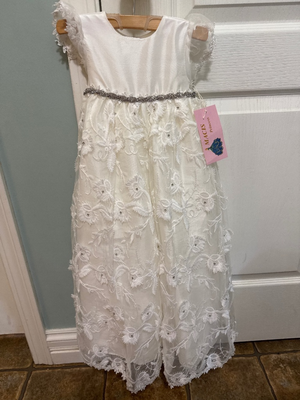 Macis princess Ivory Baptism Dress